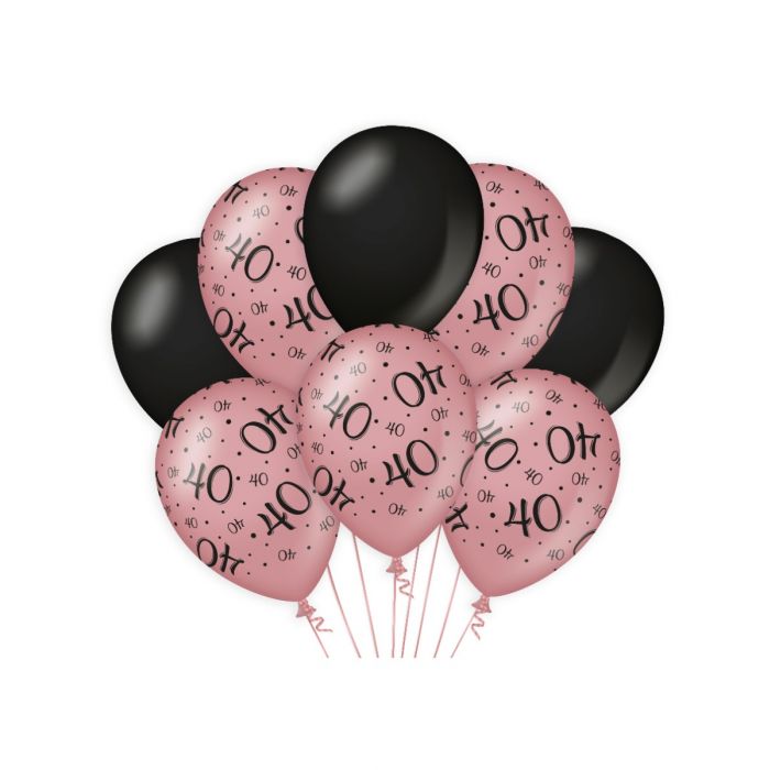 deco balloons rose black 40