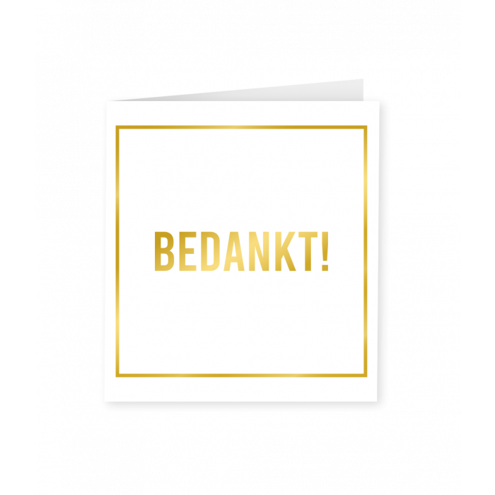gold white card bedanky