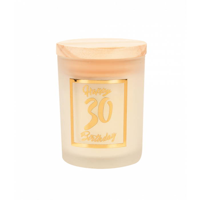 Small scented candles gold/white - 30 years