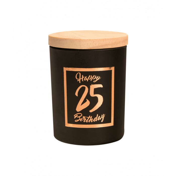 Small scented candles rose/black - 25