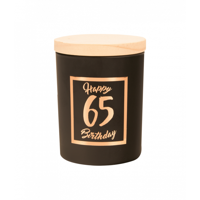small scented candle rose/black 65