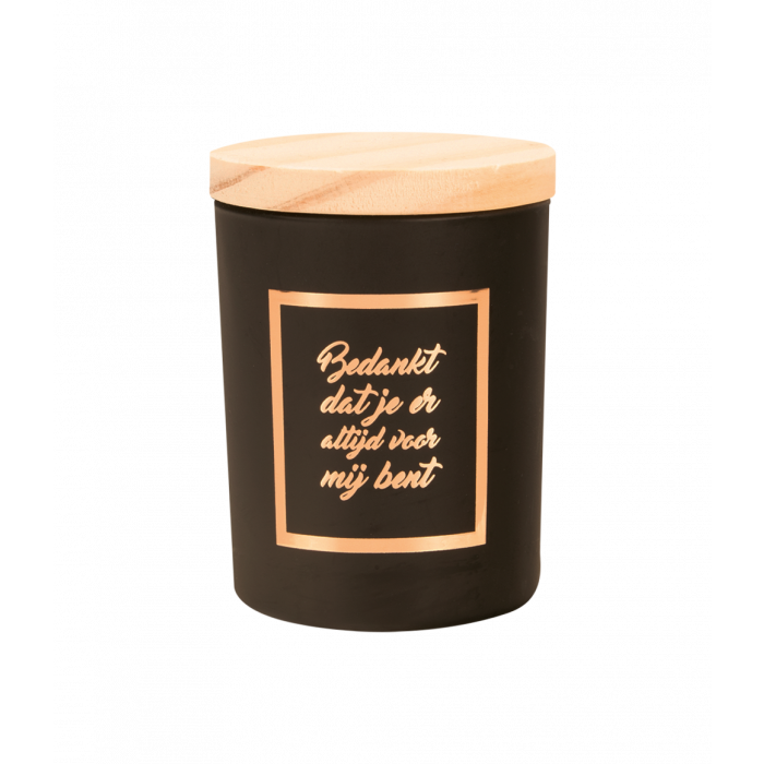 small scented candle rose/black bedankt