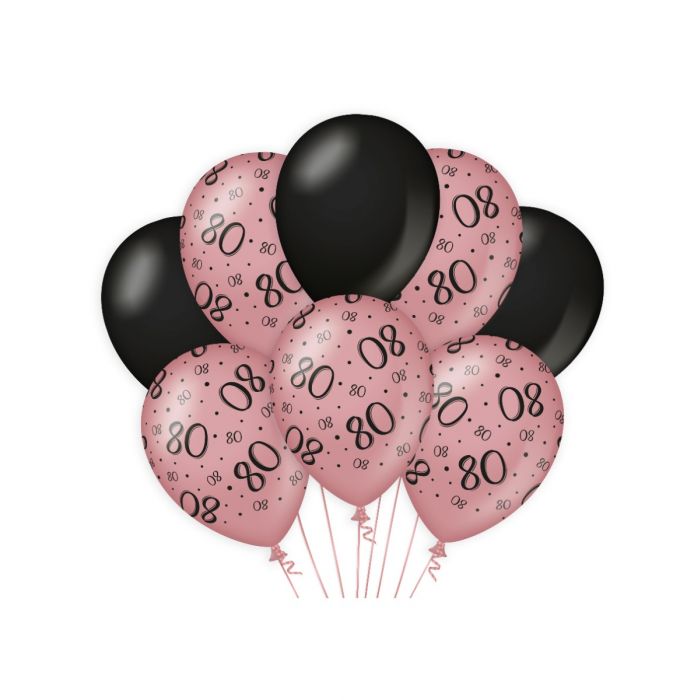 Decoration balloons rose/black - 80