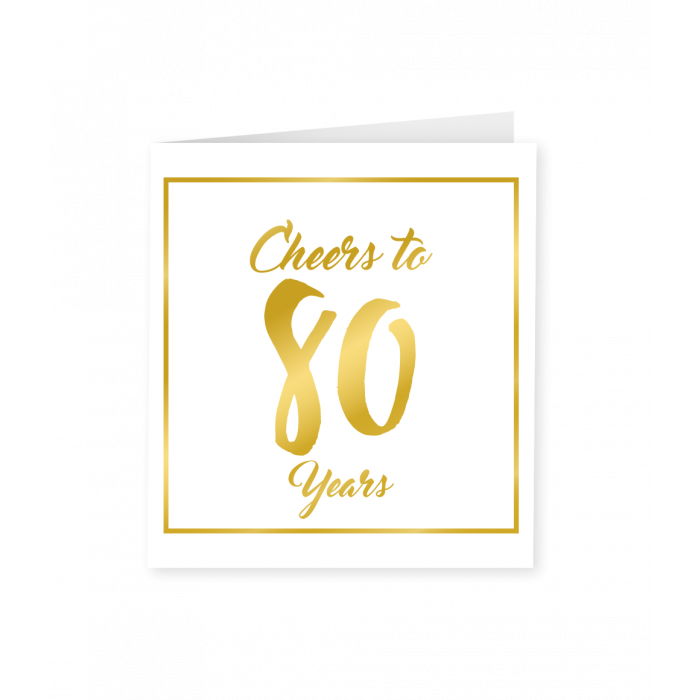 Gold white cards - 80 years