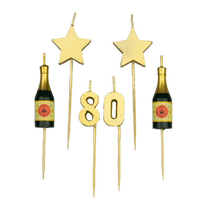 Party cake candles - 80 years