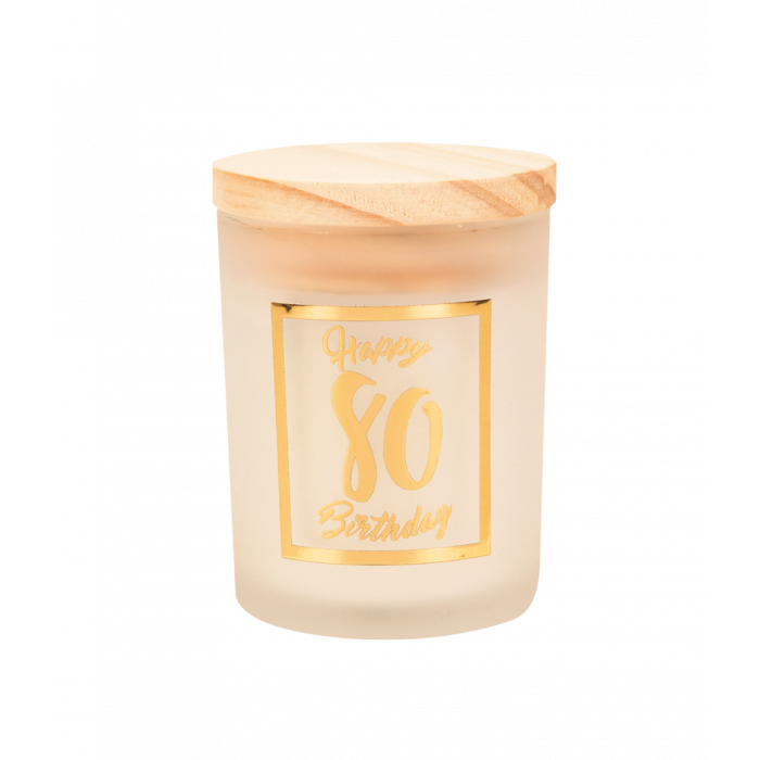 Small scented candles gold/white - 80 years