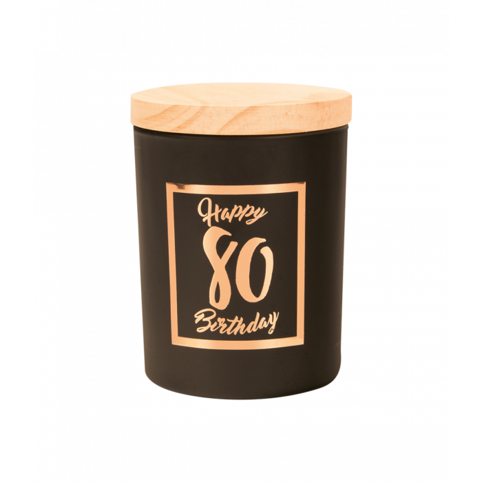 Small scented candles rosé/black - 80 years