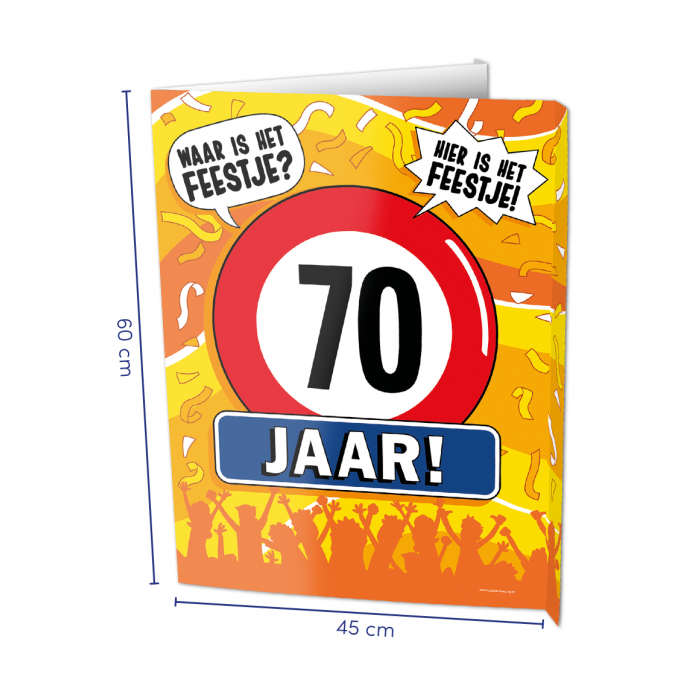 Window signs - 70 jaar