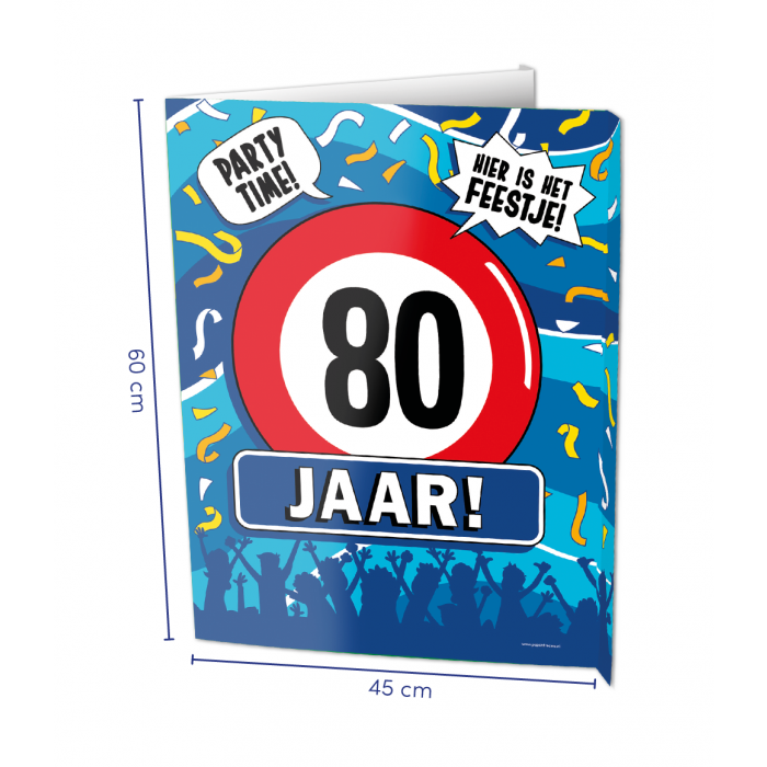 Window signs - 80 jaar