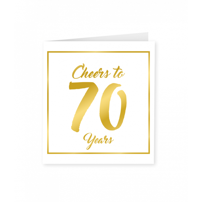 Gold white cards - 70 years