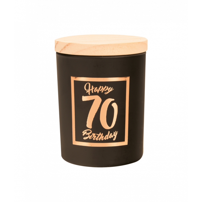 Small scented candles rosé/black - 70 years