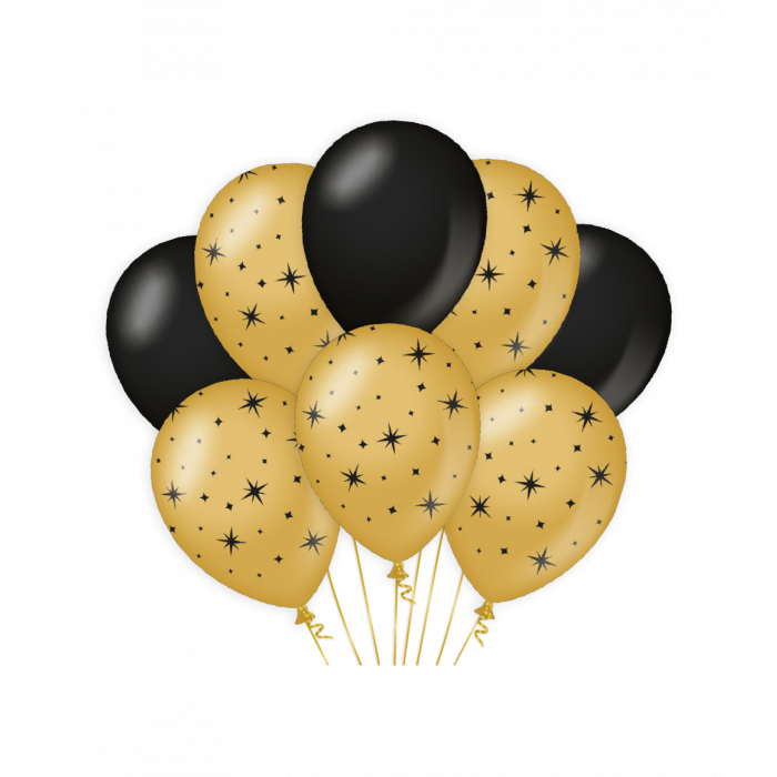 Balloons Gold/black - Stars