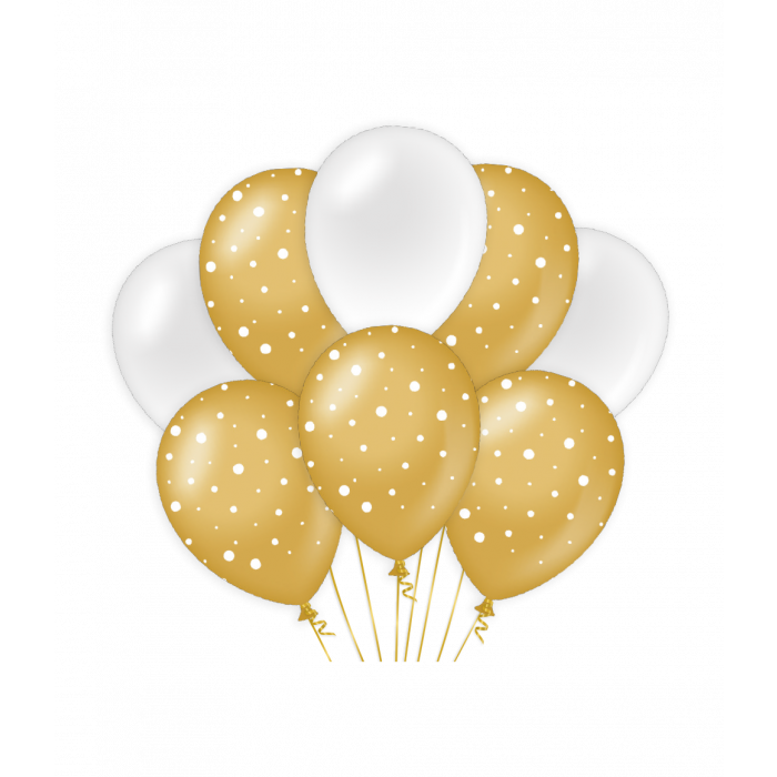 Balloons Gold/white - Bubbles