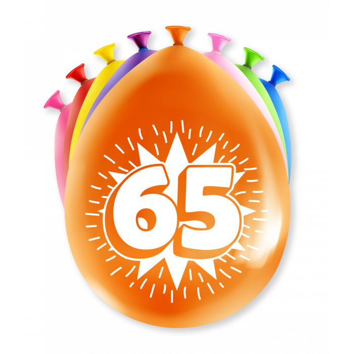 Happy party balloons - 65 years