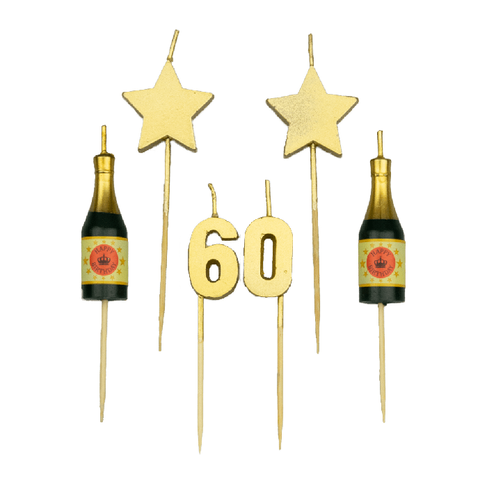 Party cake candles - 60 years