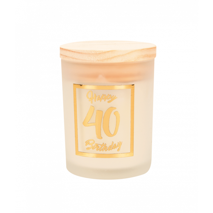 Small scented candles gold/white - 40 years