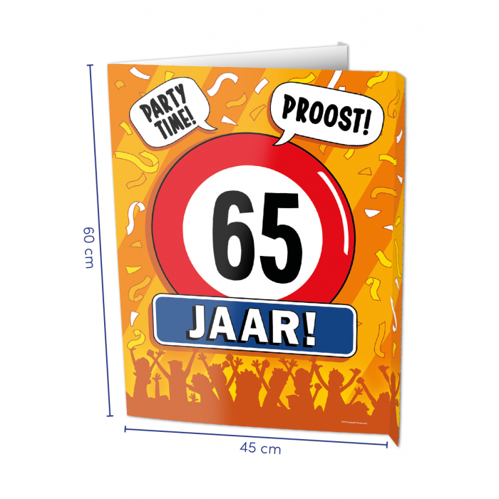 Window signs - 65 jaar