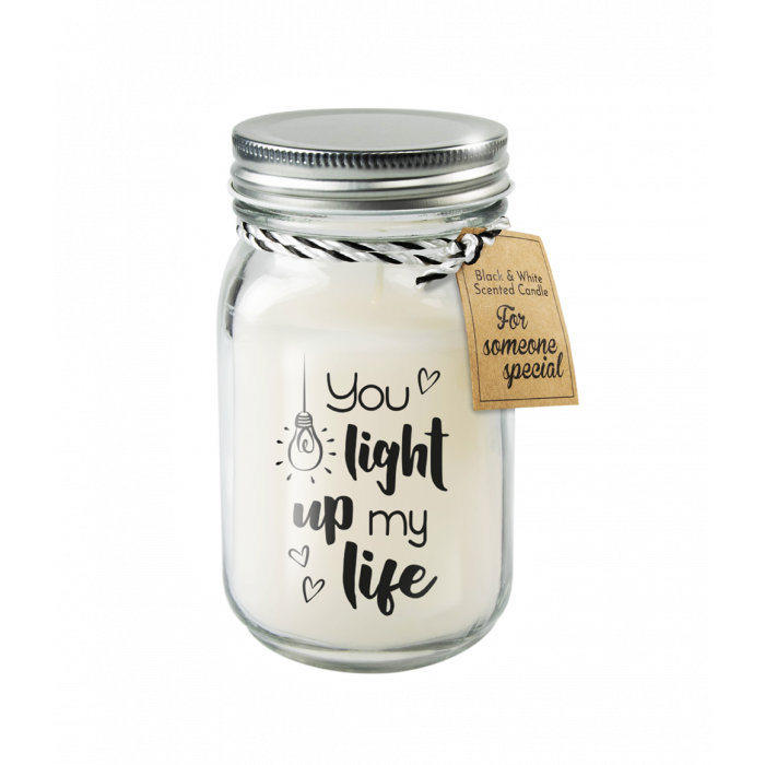 Black & White scented candles - You light up my life