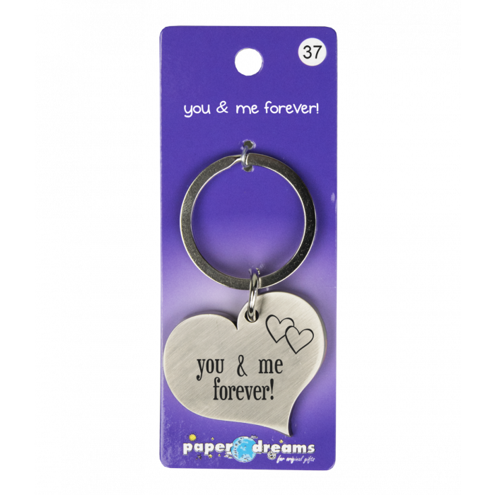 Hart sleutelhanger - You & me forever