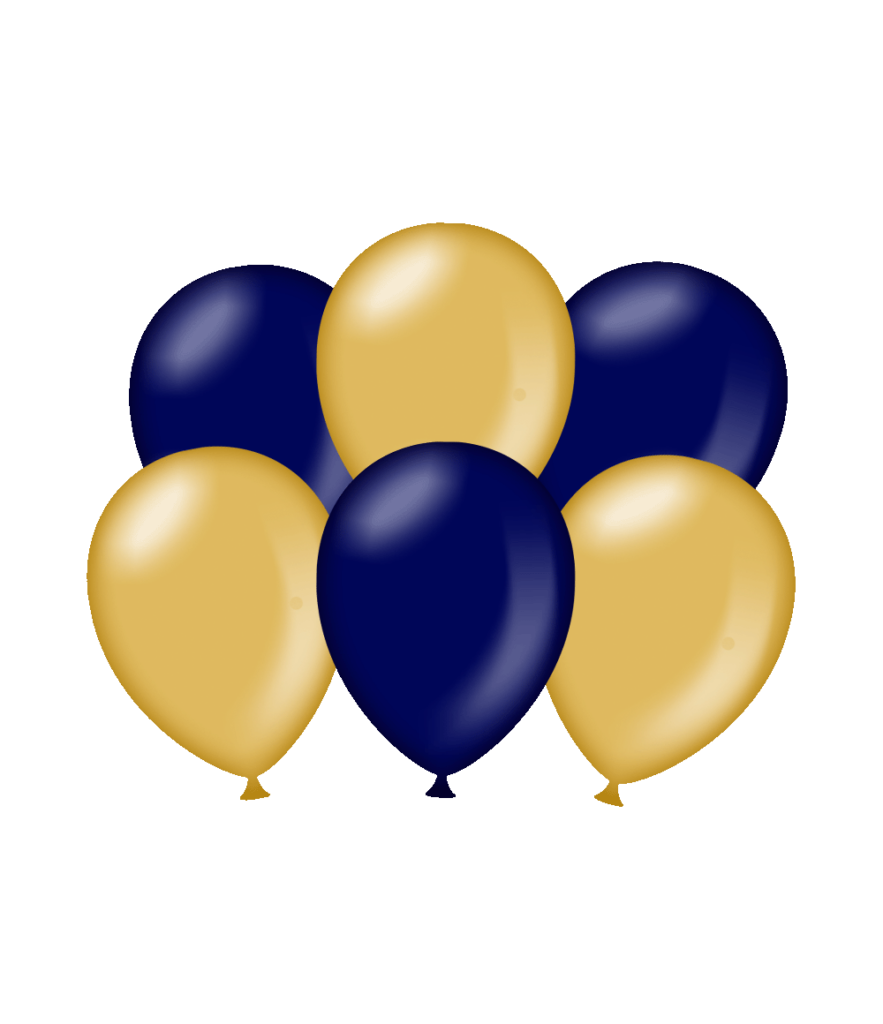 Party balloons - Metallic gold - blue
