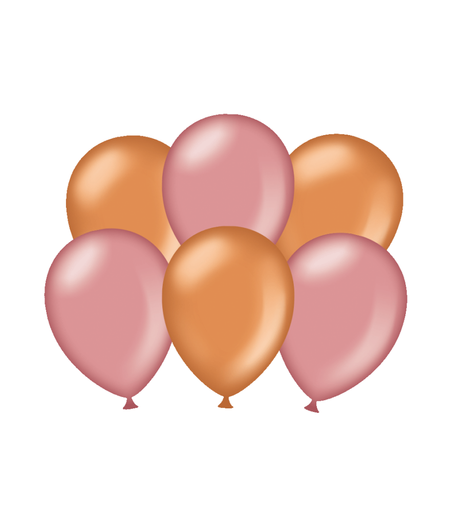 Party balloons - Chrome copper - metallic rose gold