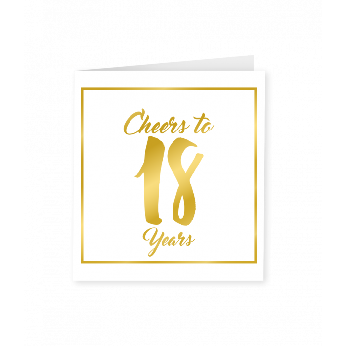Gold white cards - 18 years