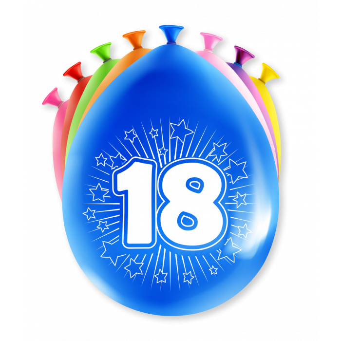 Happy Party Balloons - 18 years