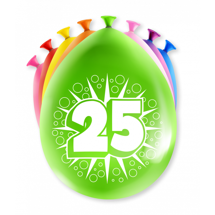Happy Party Balloons - 25 years