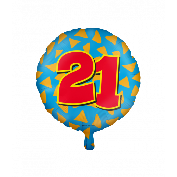 Happy foil balloons - 21 years