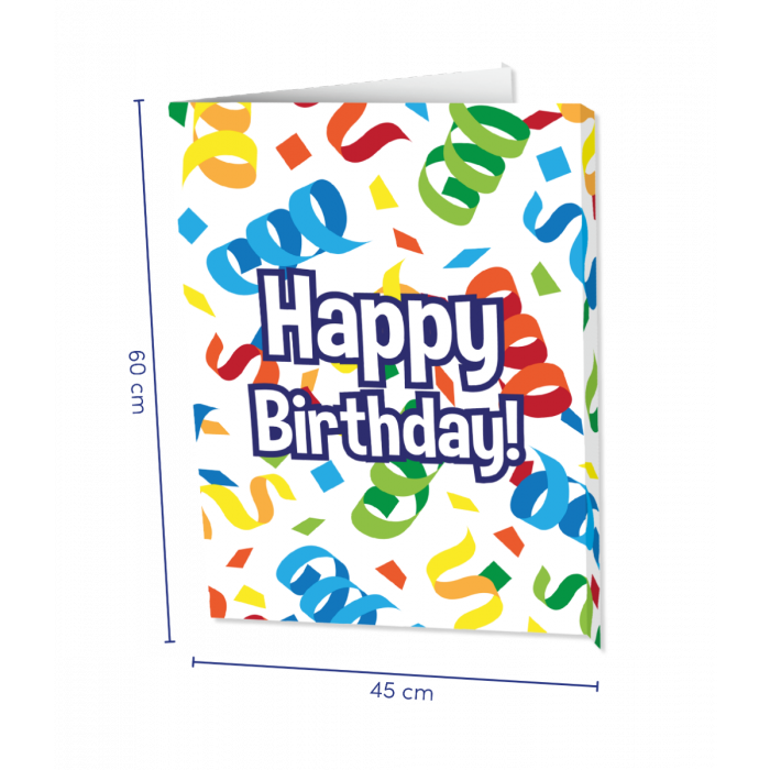 Window signs - Happy birthday cartoon