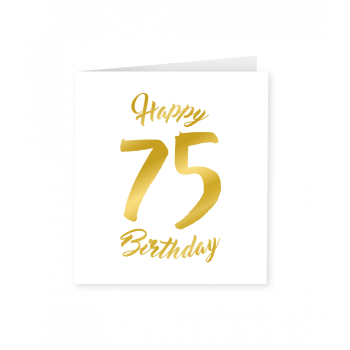 Gold white cards - 75 years