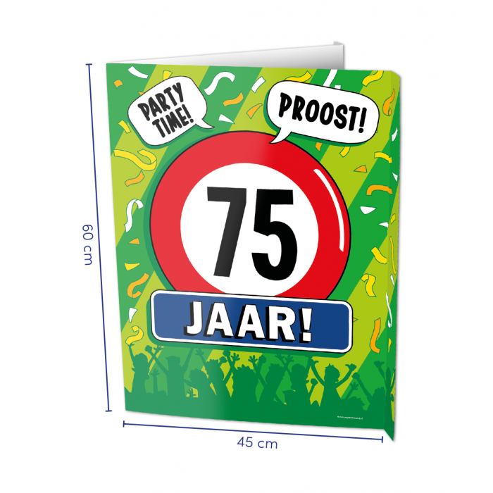 Window signs - 75 jaar