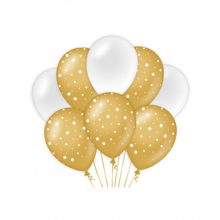 Balloons gold/white - Bubbles