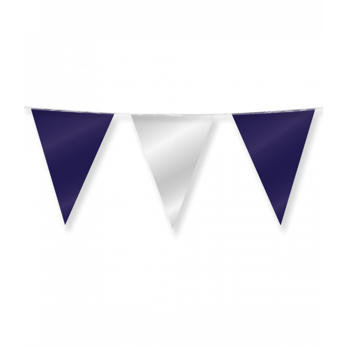 Party Flags foil - Dark blue and silver