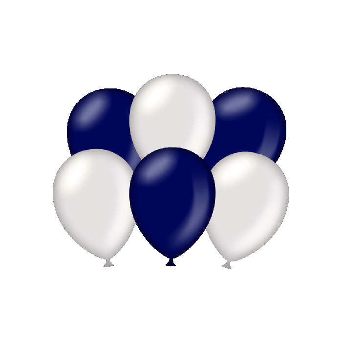 Party balloons - Metallic blue - silver