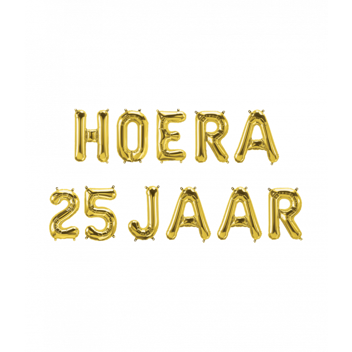 Foil balloon kit - Hoera 25 jaar