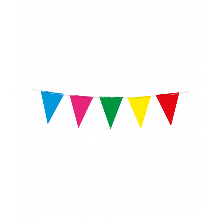 Mini party flags PE - Multi Colour