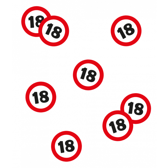 Traffic sign confetti - 18