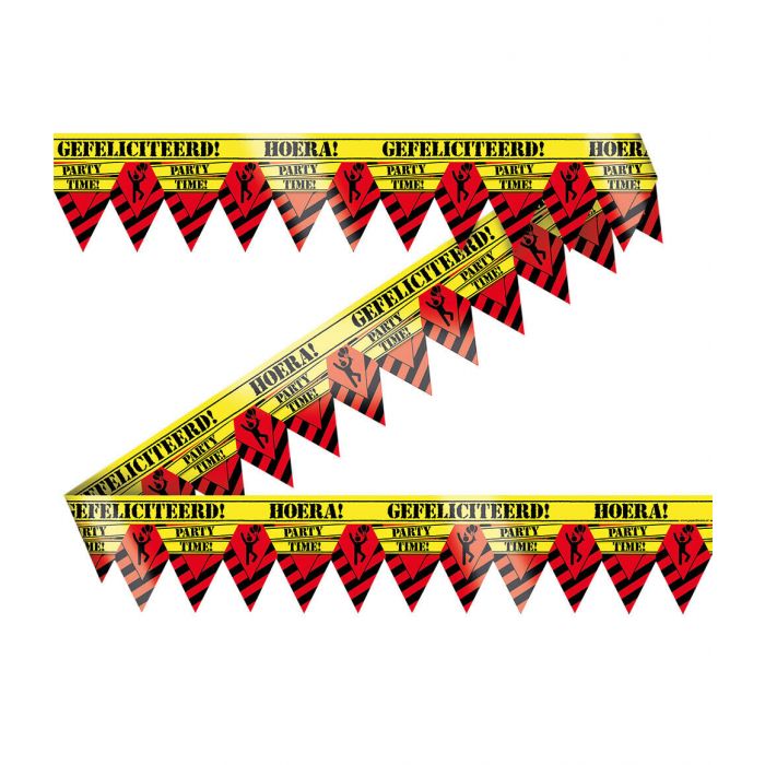 Traffic sign party tape - Gefeliciteerd