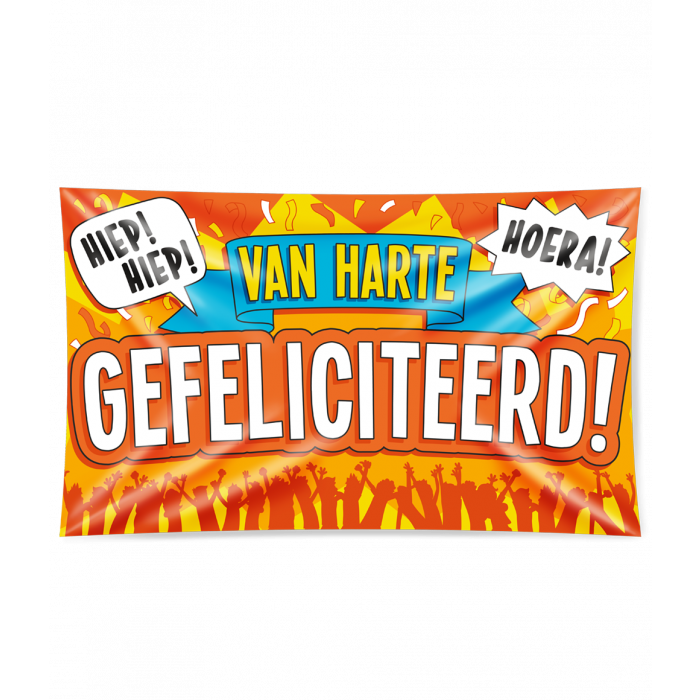 XXL Flag - Gefeliciteerd