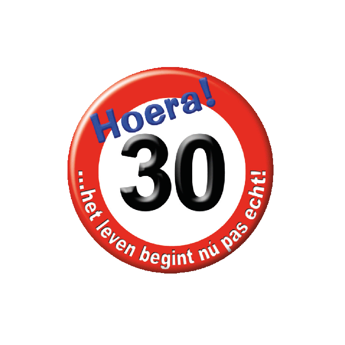 Button verkeersbord - 30